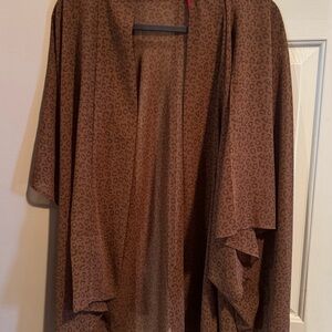 Ruby Ribbon Brown  Leopard Print Women's Kimono. One Size